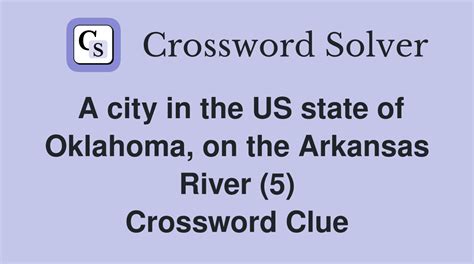 A city in the US state of Oklahoma, on the Arkansas River (5 ...