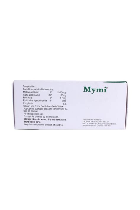 Mymi Tablet 10's Price, Uses, Side Effects, Composition - Apollo Pharmacy