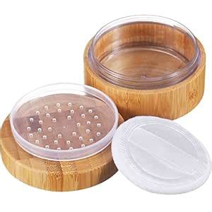 Frienda 30 Ml Empty Loose Powder Container Bamboo Cosmetic Make-Up ...