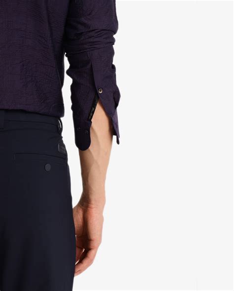 Rare Rabbit Men's Vaxon Purple Viscose Checked Print Regular Fit Full