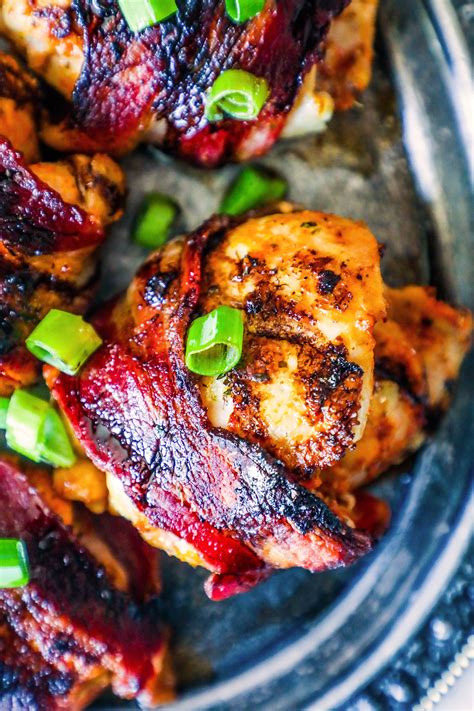 Bacon Balsamic Glazed Chicken Thighs