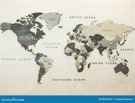 Map of Continent with Countries World Stock Image - Image of countries ...