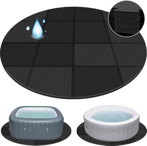 Amazon.com: 78 Inch Round Hot Tub Mat - Extra-Thick Interlocking Hot ...