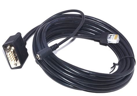 MA 5 Mtr. RS 232 DB9 Male to RJ45 RJ50 10 Pin Serial Scanner Cable for ...