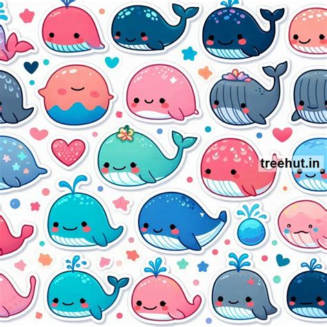 Printable Whale Stickers and 20 Craft Activities for Kids, Adults ...