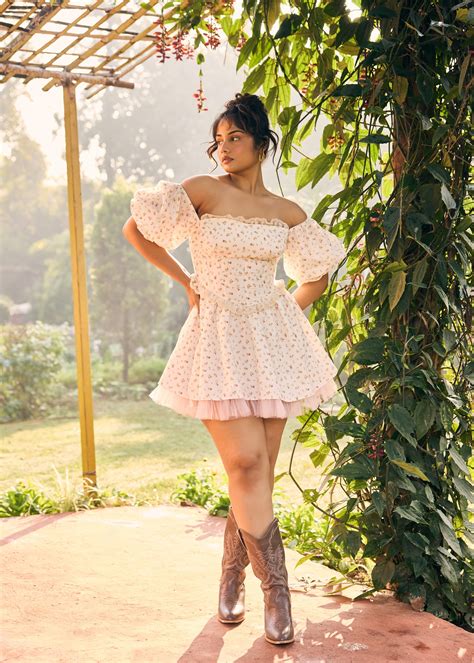 Morgan White Floral Corset Mini Dress – Lea Clothing Co.