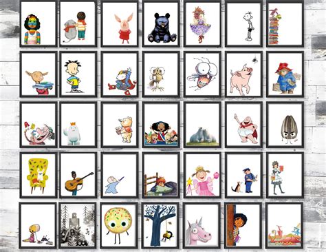 Printable Children's Book Character Gallery Wall Poster - Etsy Australia