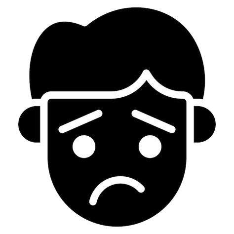 Regretful icon vector image can be used for human emotions | Premium Vector