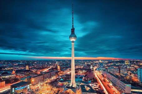 Фото Вид на ночной Berlin / Берлин, фотограф Matthias Haker / Маттиас Хакер