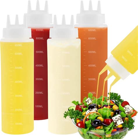 Set of 4 Plastic Squeeze Condiment Bottles - 23oz Nepal | Ubuy