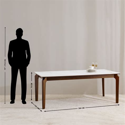 Buy Falcon Ceramic Top 6-Seater Dining Set with Chairs - White from ...