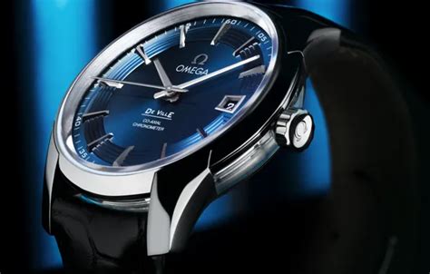 Wallpaper watch, Omega, blue, Watch, de ville hour vision for mobile ...