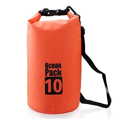 Vroxy 10 Liter Barrel-Shaped PVC Trekking Drifting Seal Rafting Bag ...
