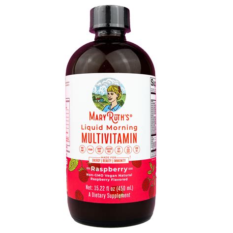 Mary Ruth Liquid Morning Multivitamin in Raspberry Flavor (15.22 oz ...