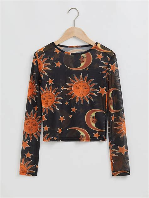 Printed Mesh Sheer Top | Savana | Bestsellers