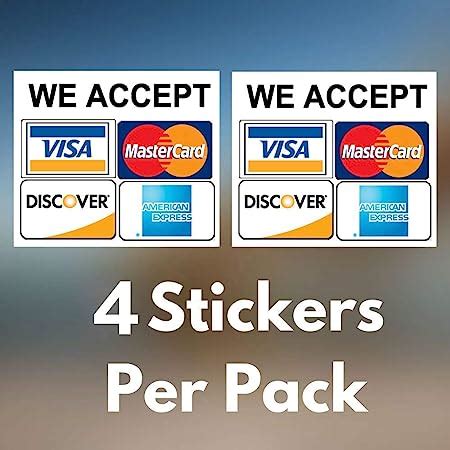 SIGN WORLD We Accept Credit & Debit Cards Vinyl Sticker (6x4-inch ...