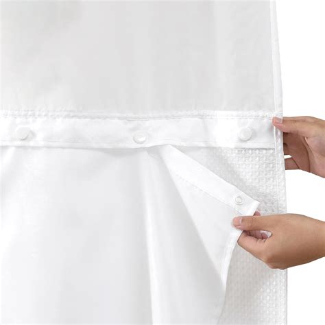 Hookless Shower Curtain Snap Liner Replacement