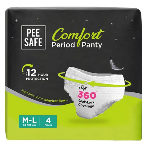 Pee Safe Comfort Period Panty M-L, 4 Count ஹிந்தியில் பயன்கள், நன்மைகள் ...