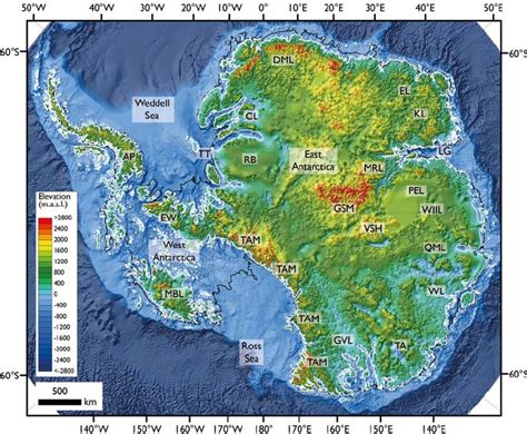 Topographical Map of Antarctica | Map, Antarctica, Topographic map