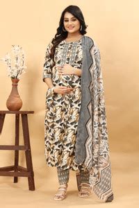 sky fab Printed Kurta, Trouser/Pant & Dupatta Set - Buy sky fab Printed ...