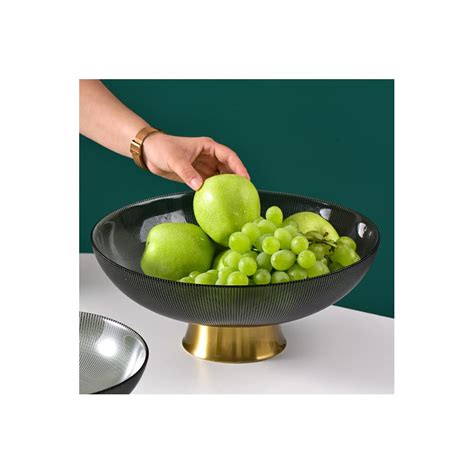Buy PANNIXIA Glass Fruit Bowls Fruit plate Centerpiece Footed Bowl ...