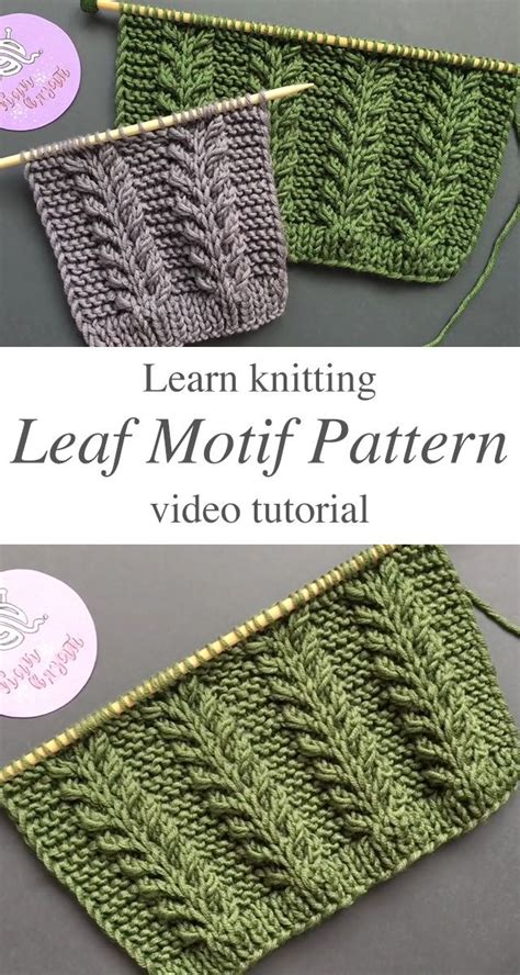 Image result for Knitting Leaf Pattern