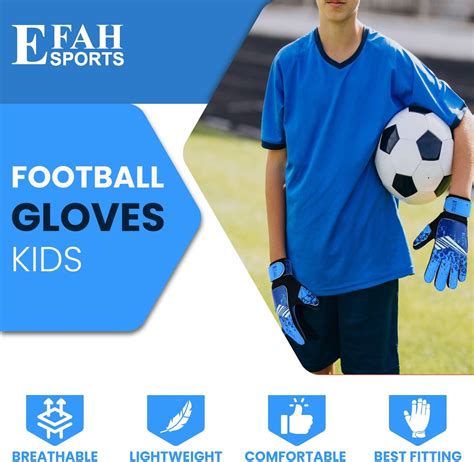 Buy EFAH SPORTS Soccer Goalkeeper Gloves for Kids Boys Children Youth ...