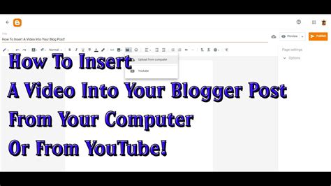 Image result for Adding Video to Blogger