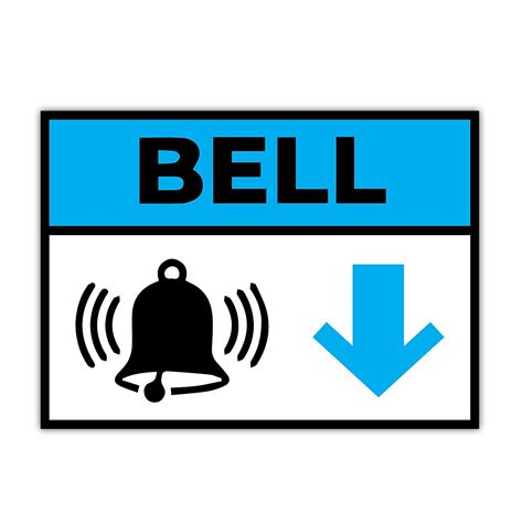 ISEE 360® Door Bell Arrow Printed Sign Sticker For Office Home Clinic ...