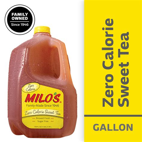 Alpha-Gal? Milo's Famous Sugar Free, Zero Calorie Sweet Iced Tea, 128 ...