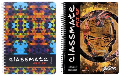 Classmate Soft Cover 6 Subject Spiral Binding Notebook, Unruled, 300 ...