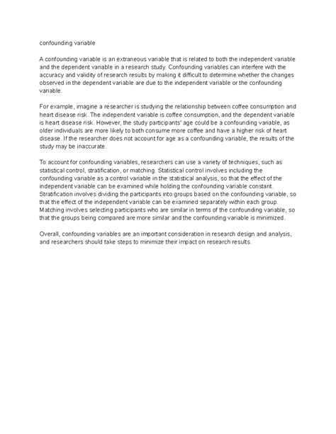 Image result for What Is Confounding Variable