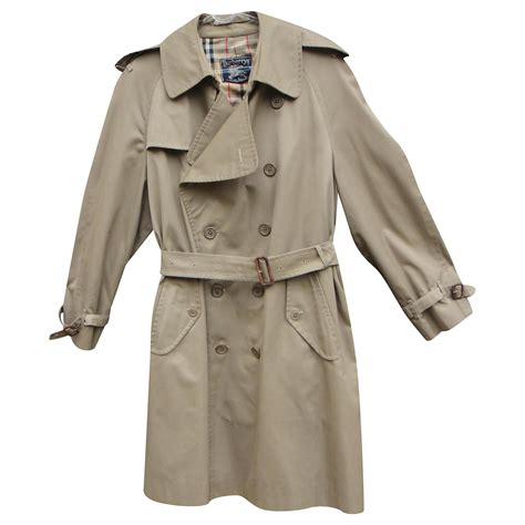 Burberry vintage men's trench coat 70's t 52 Khaki Cotton Polyester ref ...