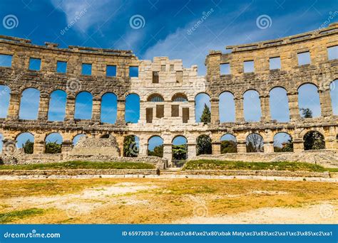 Roman Amphitheatre Pula Arena-Pula,Istria, Croatia Stock Image - Image ...