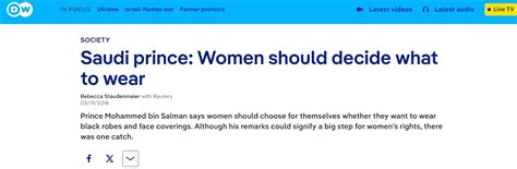 Fact Check: Viral Quote Of Saudi Prince Saying Women Should Decide What ...