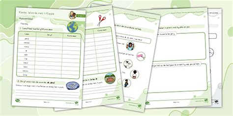 Graad 3 Klanke Huiswerkblad Woorde met 'n Kappie