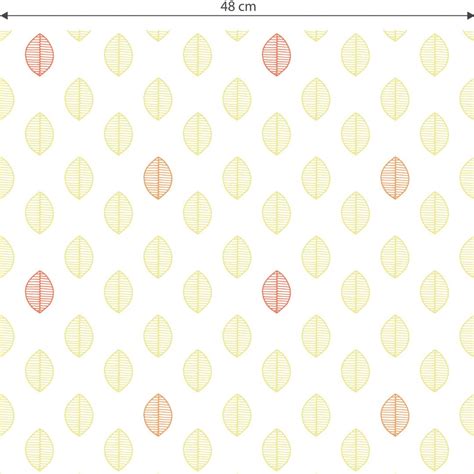 Patterned Wallpaper Leaves - yellow | wall-art.com