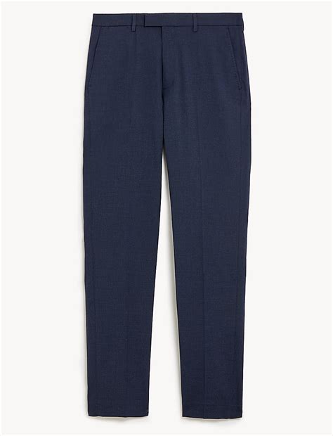 Buy Textured Stretch Trousers at Marks & Spencer
