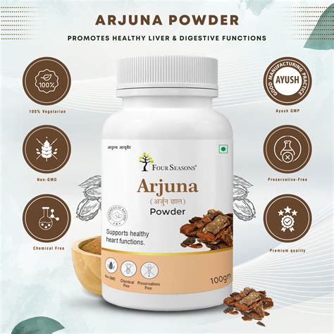 Arjuna Powder | Buy Four Seasons Arjuna Powder 100gm – Four Seasons ...