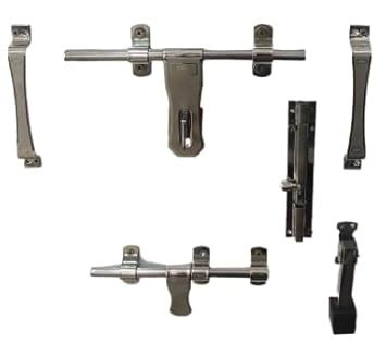 Kit 10" Inch Stainless Steel (1-Aldrop, 1-Latch, 2-Handle, 1-Tower Bolt ...