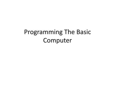 Very Basic Computer Programming 的图像结果
