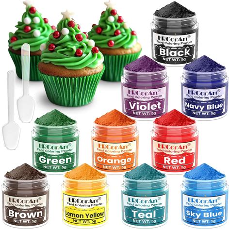 Amazon.com : Food Coloring Powder - ERCorArt 10 Vivid Colors Powder ...