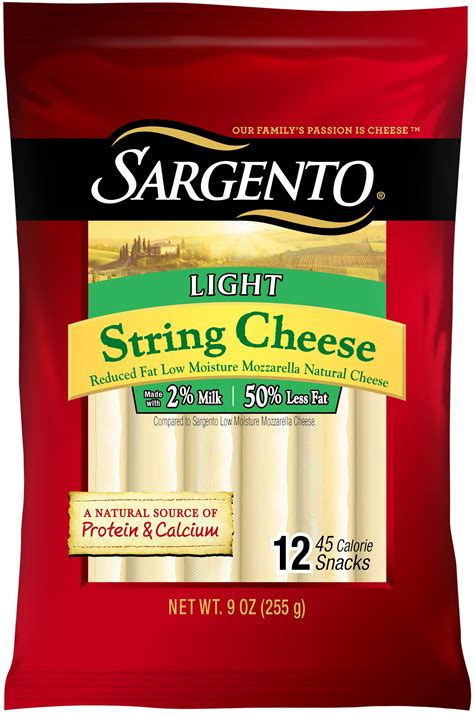 Nutrition Facts Sargento String Cheese Part Skim Mozzarella | Besto Blog
