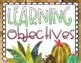 Learning Objectives Bulletin Board Display Posters Rustic Farmhouse ...