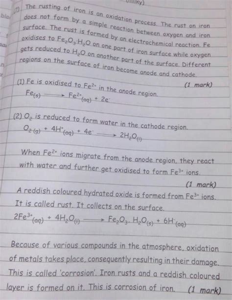observe the following picture a write down the chemical reaction with ...