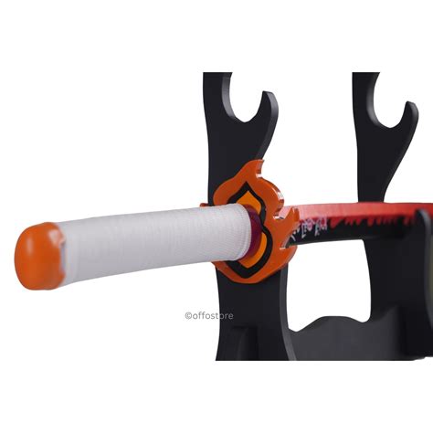 Demon Slayer Anime Rengoku Kyojuro Wooden Life Size Practice Katana Wi