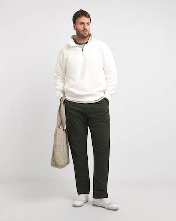 1/4 Zip Relaxed Fit Funnel Neck Sweat | Ambrose Wilson