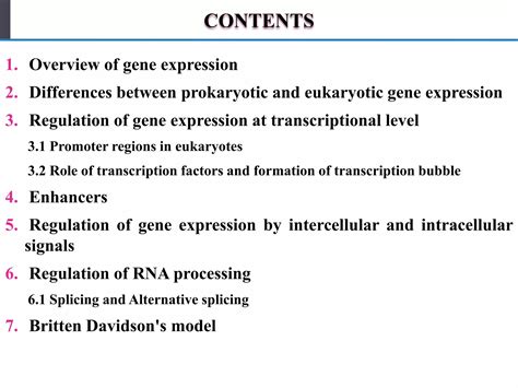 Regulation of gene expression in eukaryotes | PPTX
