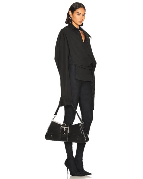 Balenciaga Large Lindsay Shoulder Bag in Black | FWRD