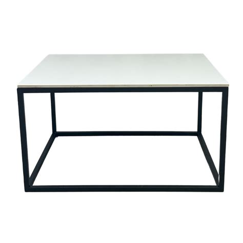 Rent our Black Coffee Table with White Top for Weddings